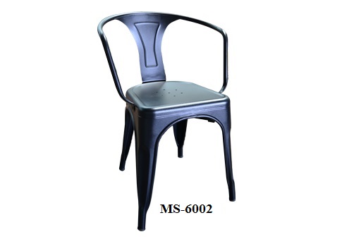 Low back metal chair