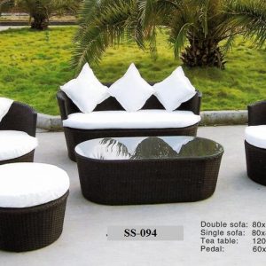 Outdoor Wicker Deck Sofa Ss-094