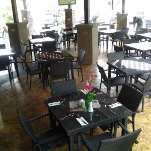 Outdoor Wicker Dining Chair Pendata Cafe , Intekom Resort Shah Alam
