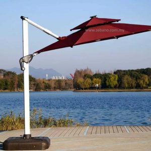 Patio Cantilever Umbrella US 6026 Dia3m RED