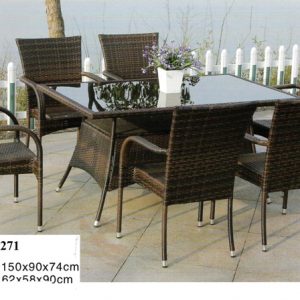 Pool Deck Wicker Dining DS-0271