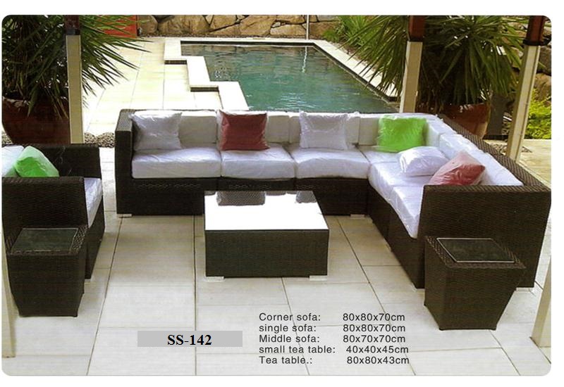 Rattan corner sofa set