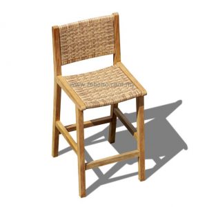 Teak Rattan Elegance Bar Chair