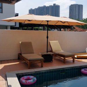 Teak Wood Sun Lounger LS 331 ZEBANO