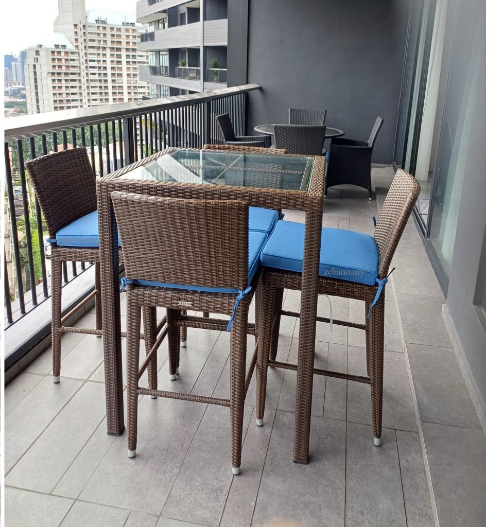 Wicker rattan bar Set, balcony bar set, outdoor bar set