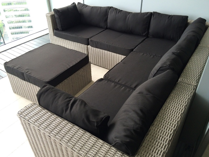 Zebano royal wicker outdoor sofa SS-145
