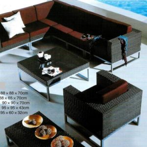 Sectional Outdoor Wicker Sofa Ss-149