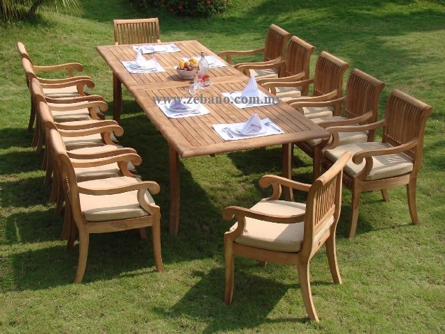 Large teak wood dining set supplier