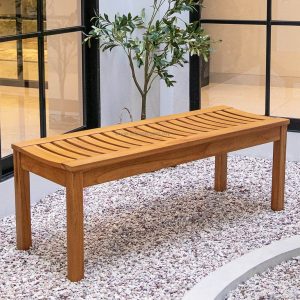 Backless Teak Wood Bench BOS-806