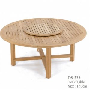 Round Dining Table Teak Wood