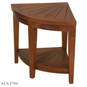Zebano-Corner-Spa-Stool-in-Solid-Teak-Wood ACS-1704
