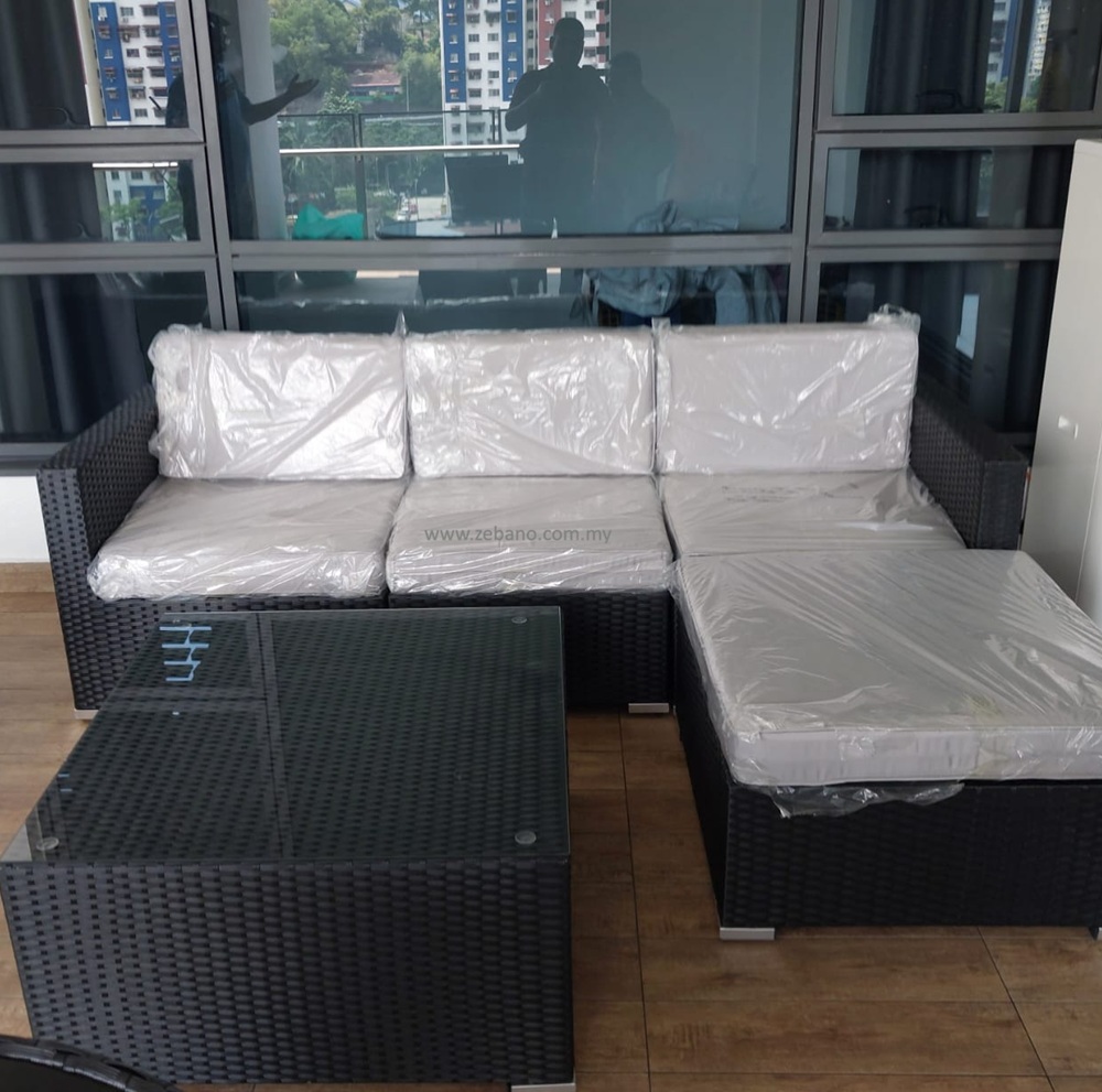 SS-2541 L WICKER SOFA SET ZEBANO (1) sectoinal wicker outdoor patio sofa