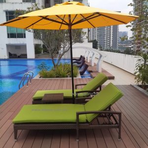 Wicker Pool Lounger LS T121HC Umbrella US 1003ALU Zebano Malaysia (5)