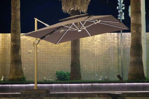 Cantilever PARASOL SOLAR light Latest Design Zebano Malaysia US-6303 (1)