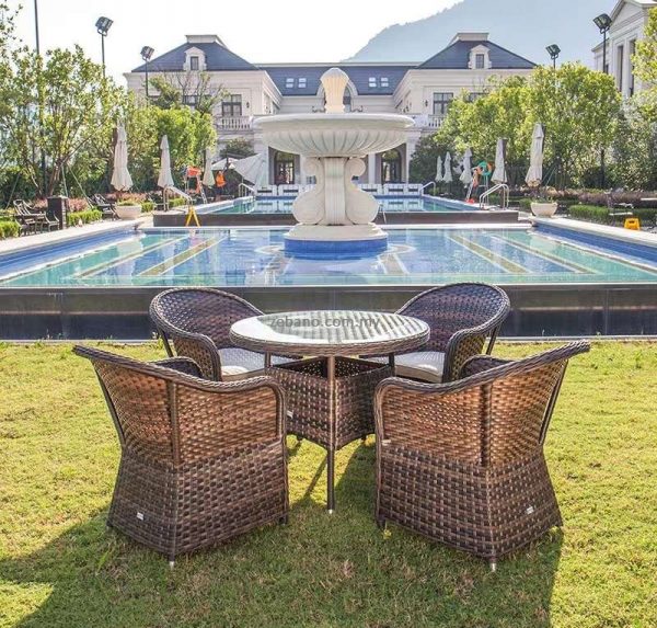 Outdoor rattan rod dining set ds-1075 (5)