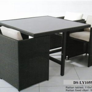 Outdoor Wicker Dining Space Saver DS LY1055