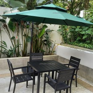 Pool Deck Umbrella & Dining Sets Zebano (5)