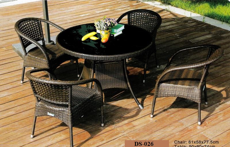Wicker outdoor dining sets, outdoor rattan table and chairs, wicker chair