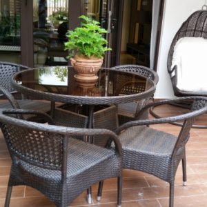 Outdoor Wicker Dining Table