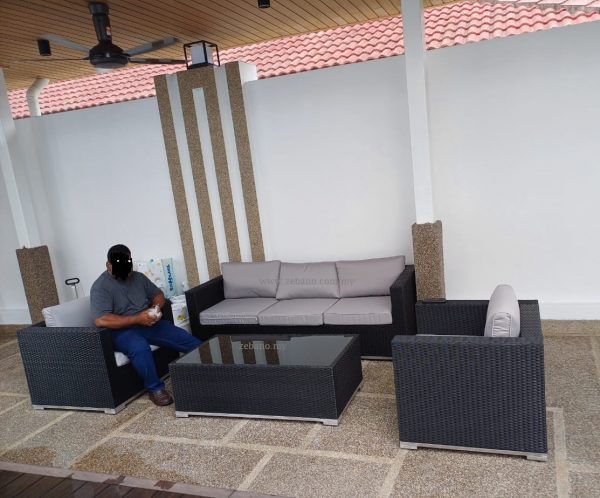 Outdoor deck lounge sofa set