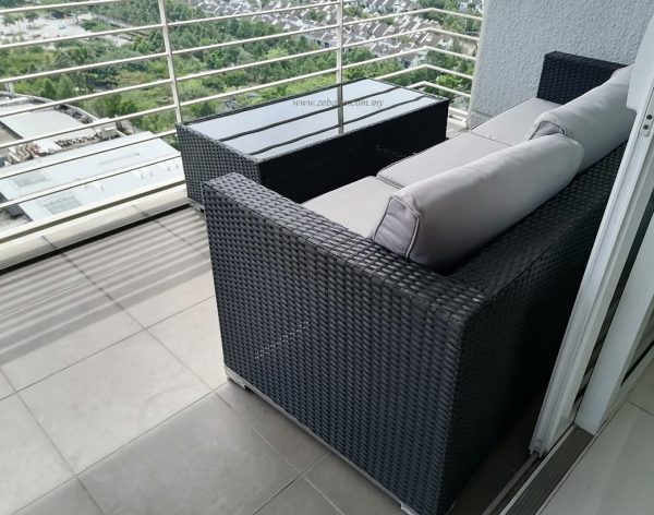 Balcony rattan sofa Zebano Malaysia