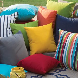 Colorful Zebano Outdoor Throw Pillows