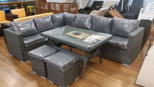 Outdoor  Sectional Wicker Lounge Dining Sofa SS-18018A