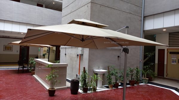 cantilever pool deck umbrella Zebano