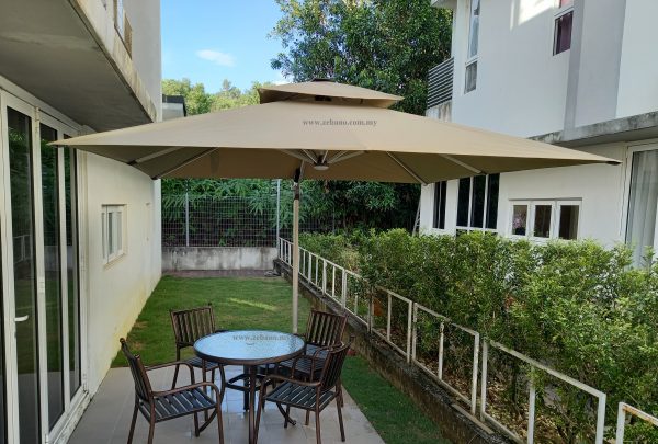 Patio cantilever parasol Zebano Malaysia
