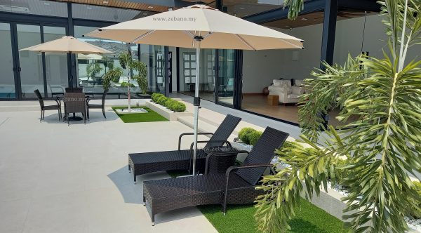 pool deck umbrella with solar lights Zebano