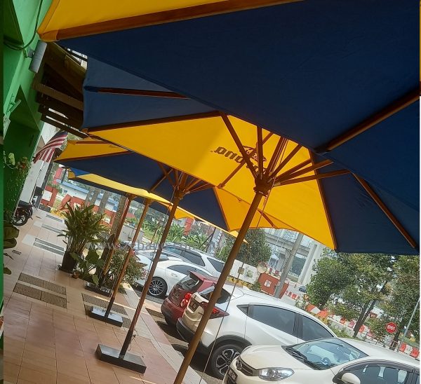 Teak Wood Center Pole Umbrella US-1003D TEAK Zebano Malaysia (8)