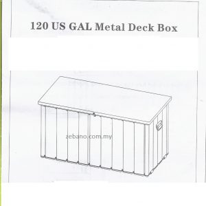SB120 GAL METAL DECK STORAGE BOX ZEBANO