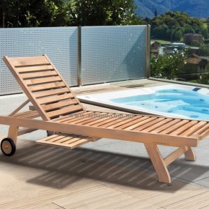 Wooden Pool Deck Sun Lounger LS-331B