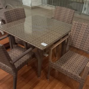 4 Seater Patio Rattan Dining DS 009 CMDL (2)