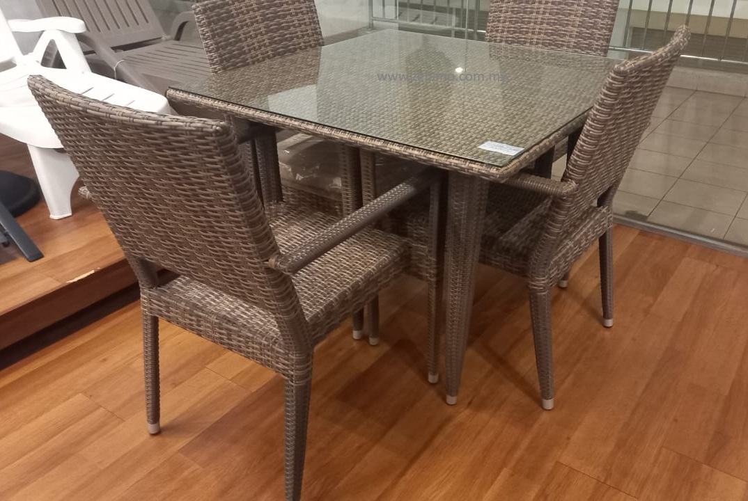 4 Seater Patio Rattan Dining DS 009 CMDL (4)