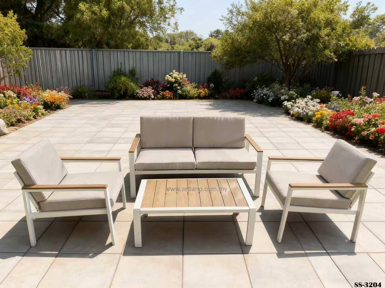 Accent Outdoor Modern Sofa Set SS-3204 SOFA SET Zebano Malaysia (1) Accent Outdoor Modern Sofa Set