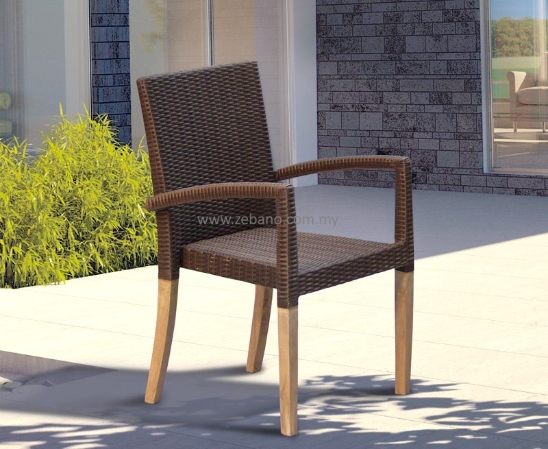 Teak Wicker Harmony Dining Chair WCT005 (1) Teak and wicker dining chair