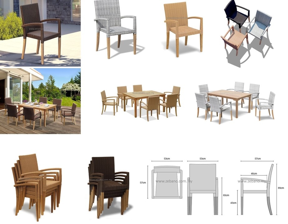 Teak Wicker Harmony Dining Chair WCT005 Teak Wicker Harmony Dining Chair WCT005